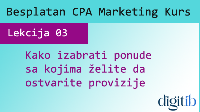 treća lekcija affiliate cpa marketing kursa